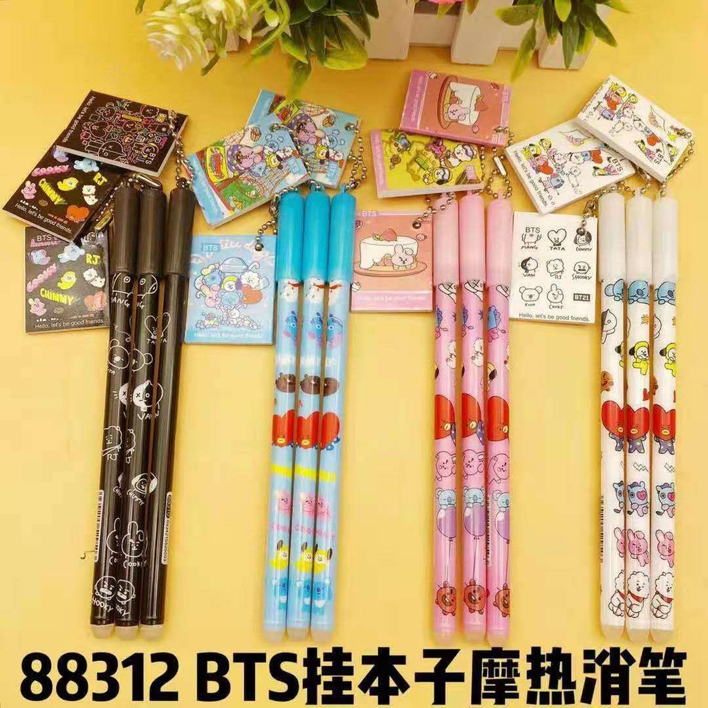 

PULPEN GEL BTS BT21 BUKU ECER MOTIF GANTUNGAN buku NOTE KECIL PULPEN MOTIF BTS BT21