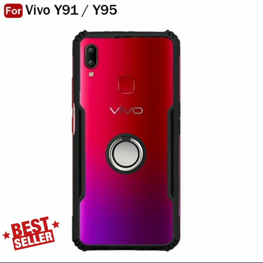 Case Vivo Y91 Y93 Y95 Ring Transparan CLEAR JAZZ SERIES Casing