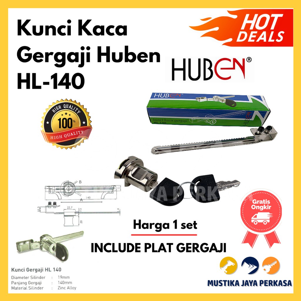 Kunci Etalase Gergaji Kunci HUBEN HL 140 Murah