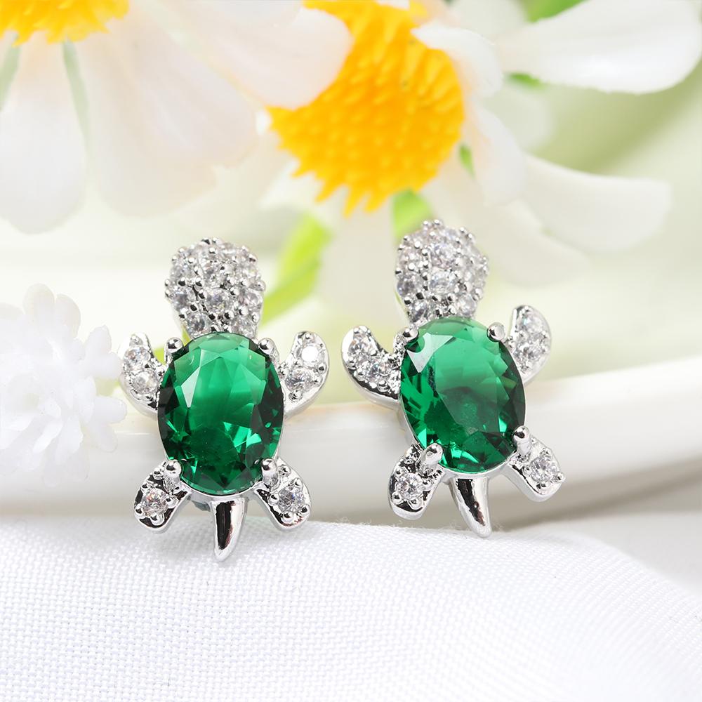 Anting Tusuk LILY Oval Multicolor Vintage Turtle Shaped