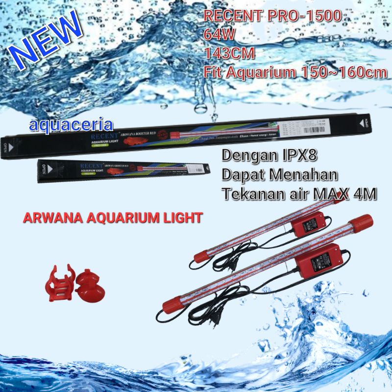 Lampu Aquarium Recent PRO-1500 LED RED VIEW PLUS Lampu ARWANA contest Aquarium Light