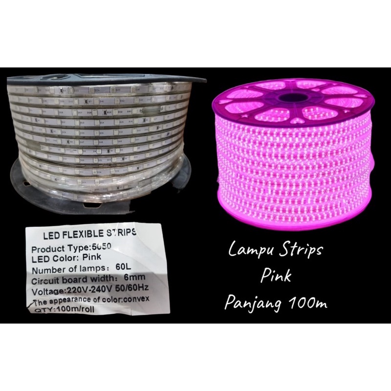 Lampu Selang LED Stripe 5050 SMD AC 220V 1 METER / Lampu Selang LED Waterproof / Lampu Outdoor and Indoor Plafon / Lampu Hias Kamar / Lampu Dekorasi Rumah / Lampu Aesthetic