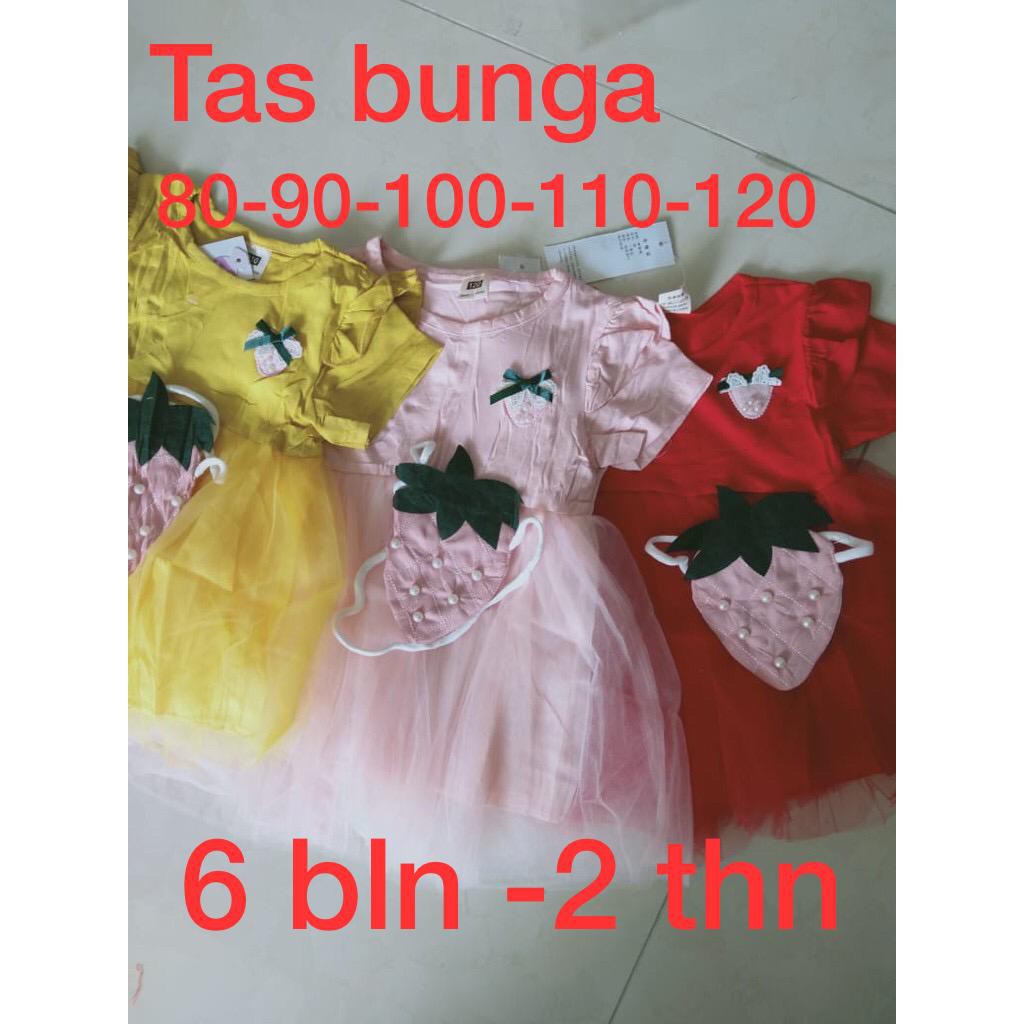 TAS STROBERRY PINK/ baju anak terbaru/baju pesta ana/baju terbaru/baju termurah import