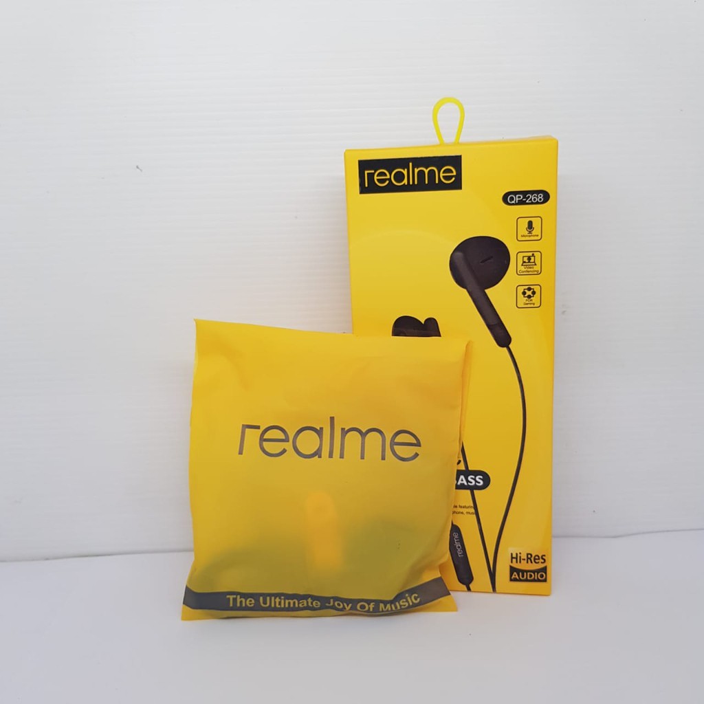 Headset Realme  Proton Metalic QP-268 Handsfree superbass Realme [PM]