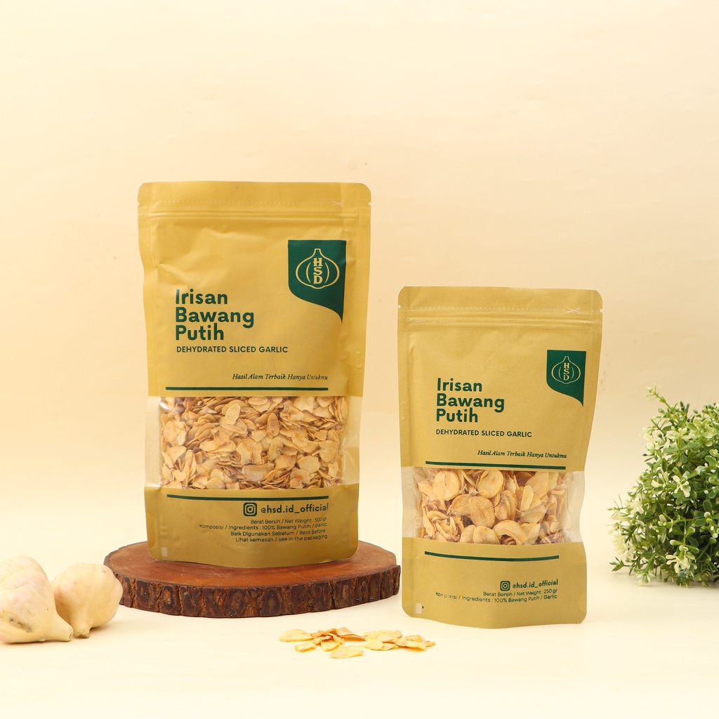 BAWANG PUTIH IRISAN KERING / DEHYDRATE GARLIC HSD