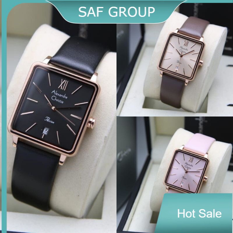 JAM TANGAN WANITA ALEXANDRE CHRISTIE AC 2878 / AC2878 LEATHER ORIGINAL by plp