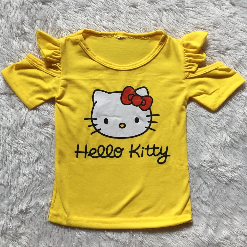 VISION ONLINE-KAOS BAJU P271 HK SABRINA KERUT ANAK PEREMPUAN 1 2 3 TAHUN MURAH KEKINIAN LUCU KOREA