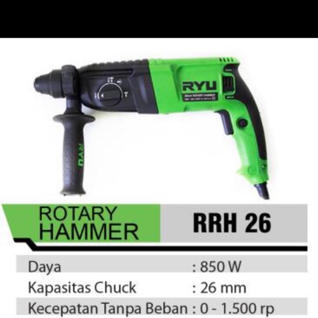 RYU-Rotary hammer RRH26 / bobok beton rotary