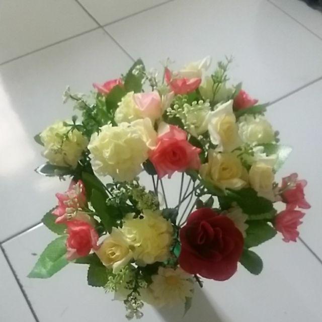Dikirim Dr Bandung Bunga Mawar Hias Dekorasi Artificial Rose Roses Flower Bunga Imitasi Bunga Tiruan