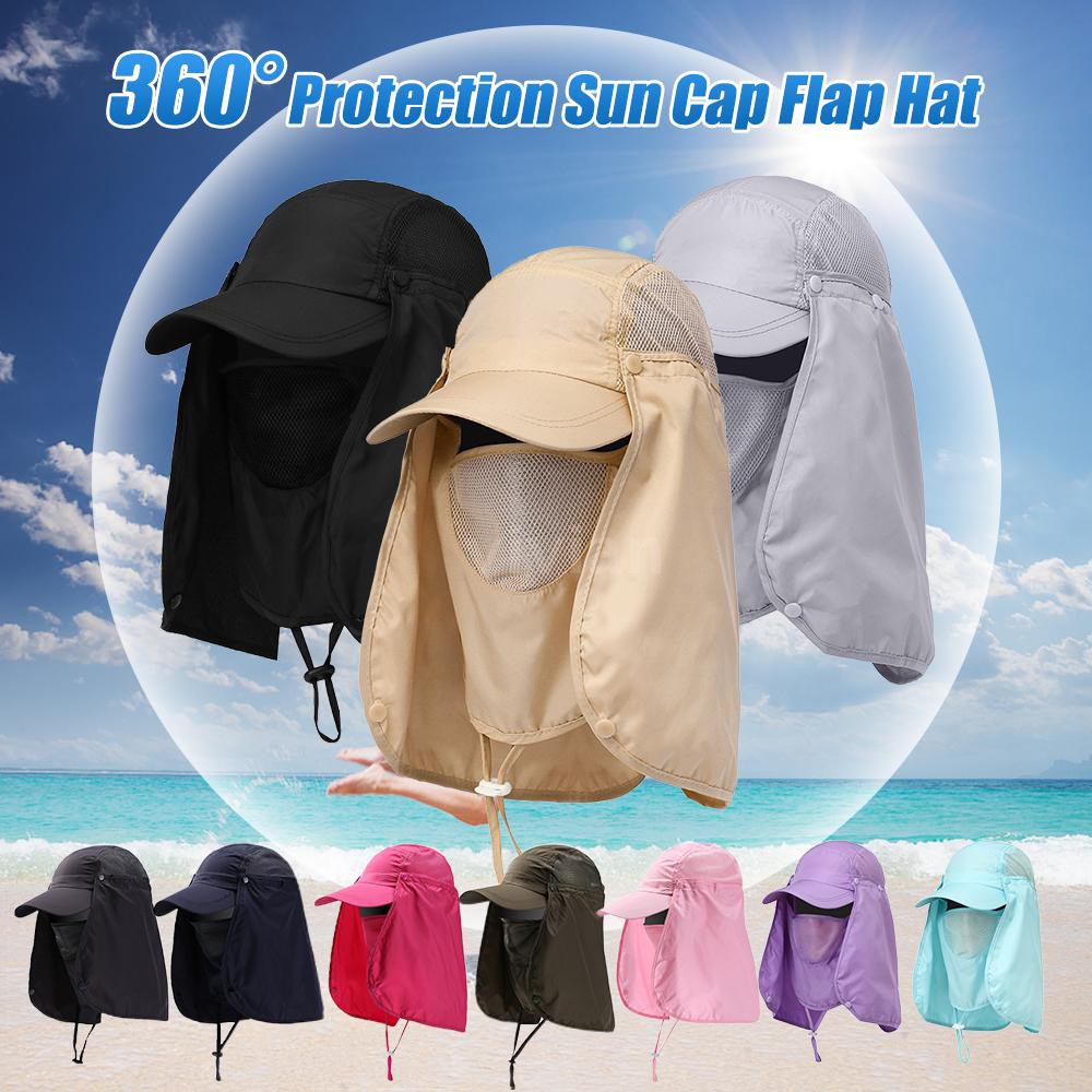 Sun Cap Ear Flap Neck Cover hat Sun Protection Baseball cap Military