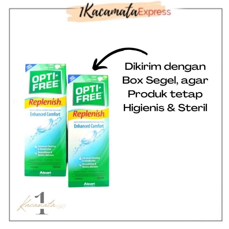 Alcon Opti free Replenish Air Cairan Pencuci Softlens anti bakteri 300 ml