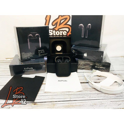 TWS Pods gen 2 Black untuk BLUETOOTH 5.0 EARPHONE WIRELESS