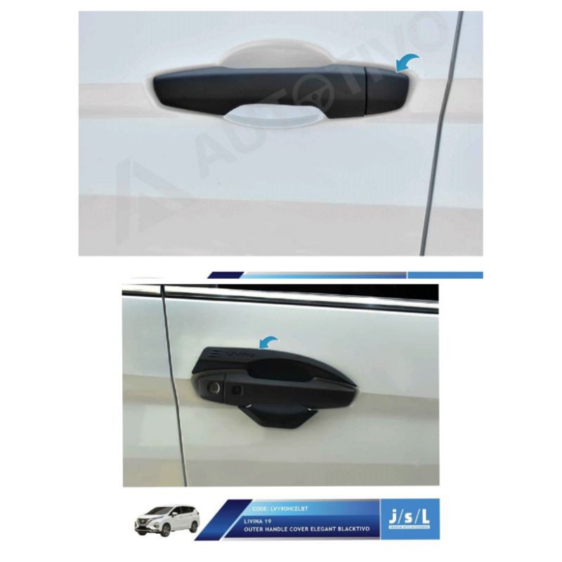 paket outer dan handle all new Livina 2019 Hitam + Chrome + Carbontivo jsl