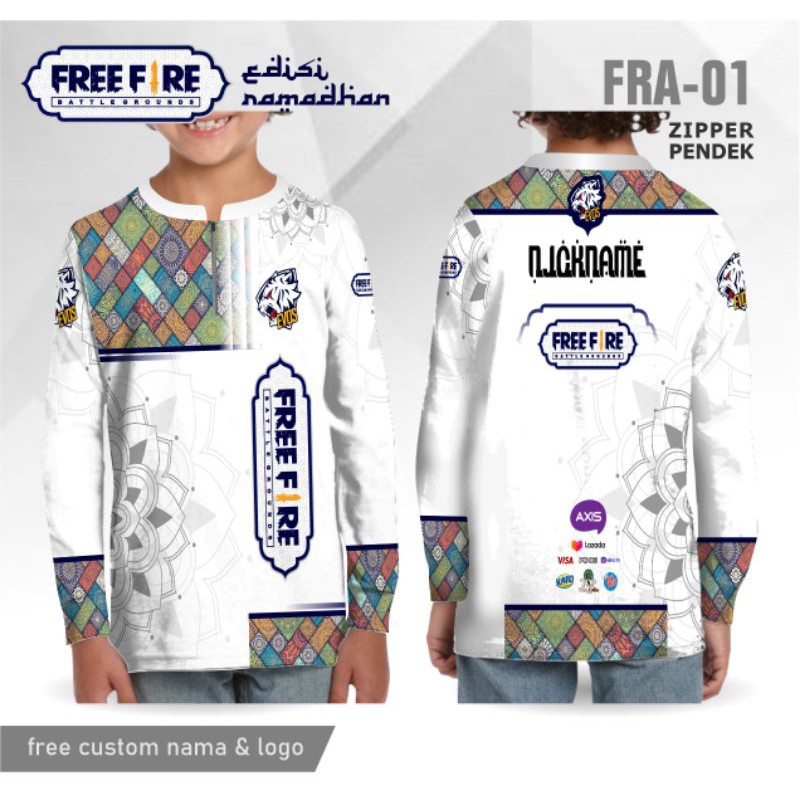 baju evos ff jersey freefire anak kaos gamers anak kaos lebaran