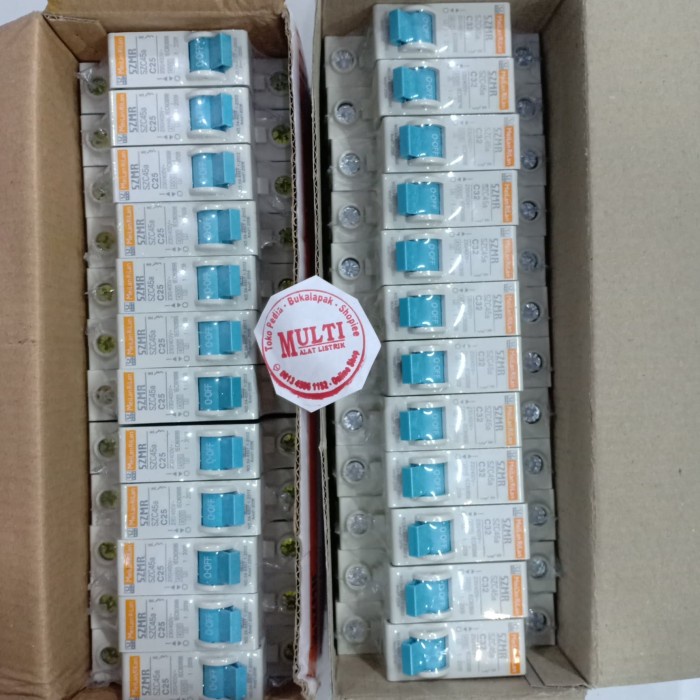 MCB SZ MR 25A 32A AMPER PEMUTUS ALIRAN LISTRIK SNI SPLN MCB PLN