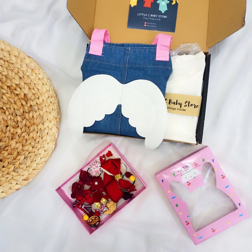 OVERALL ANGEL | Baby Girls OVERALL ANGEL - Baby Girls / Baby Hampers / Hampers Bayi / Set Hadiah New