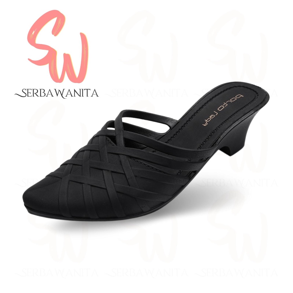 Sepatu Selop Wedges Wanita Korea Terbaru Porto SNT