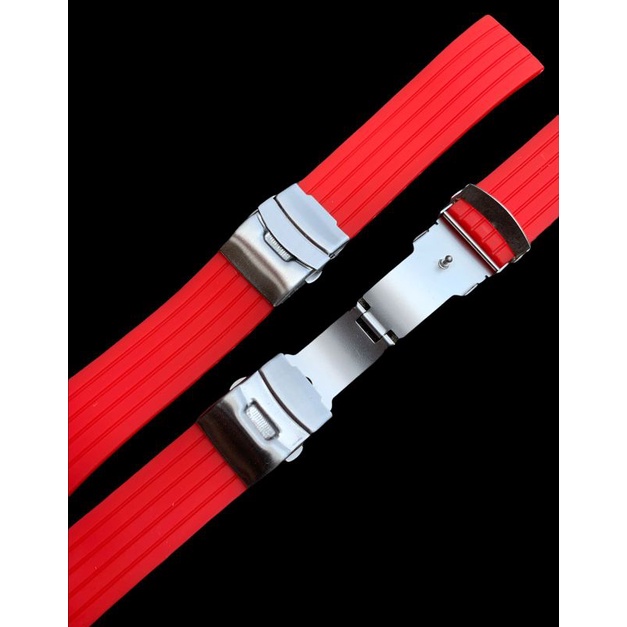 Strap Tali jam tangan Karet Ruber merah keren