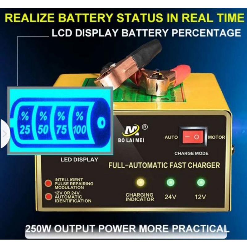 charger aki mobil/motor. cas aki mobil