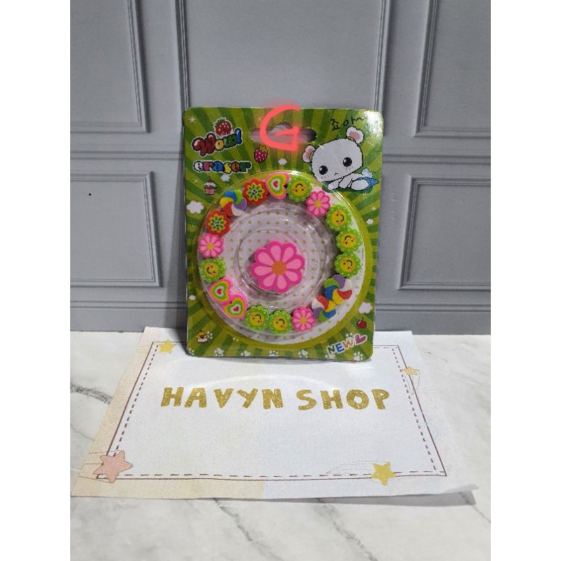 penghapus lingkaran lucu imut/stip fancy/hapusan anak-G