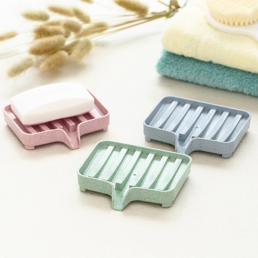 1pc Creative Environmental Wheat Straw Drain Soap Box for Soap Organizer Bathroom Accessories