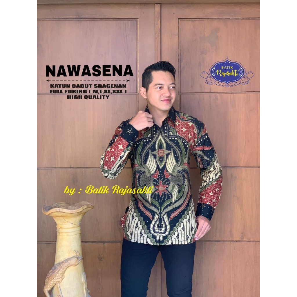 NAWASENA kemeja batik pria lengan panjang terbaru ORIGINAL BY RAJASAKTI