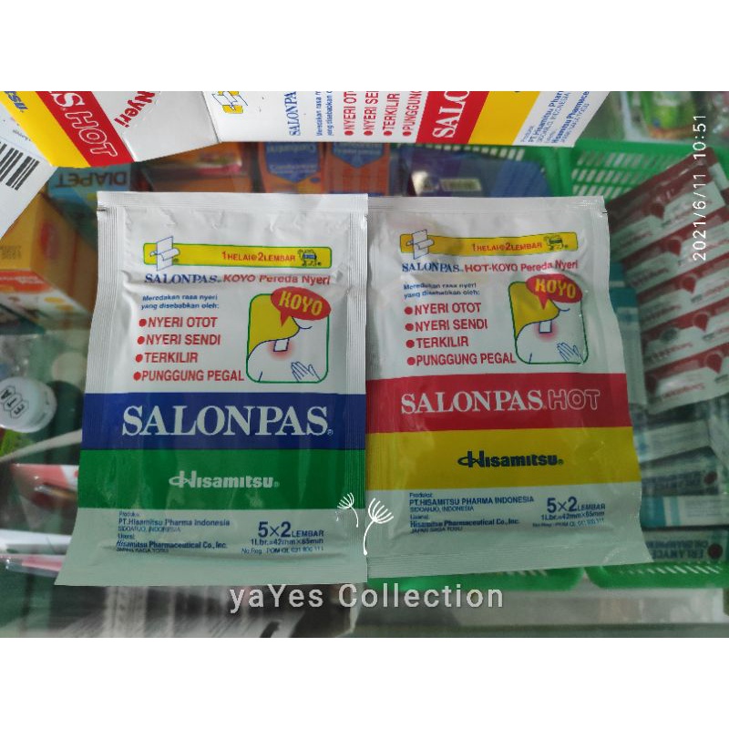 Salonpas Koyo 5x2 L - 12 x 1 Lembar Merah Hot Hijau Pereda Nyeri punggung pegal sakit otot leher sendi otot