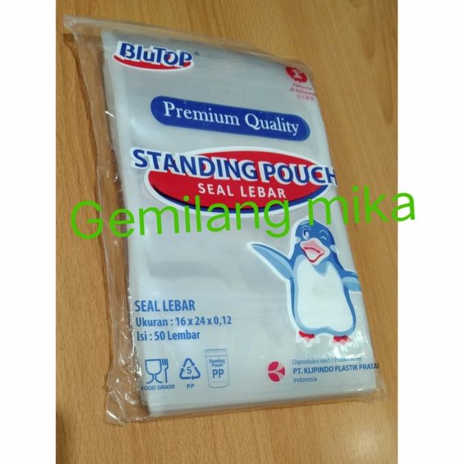 STANDING POUCH BLUTOP 16X24( ISI 50)