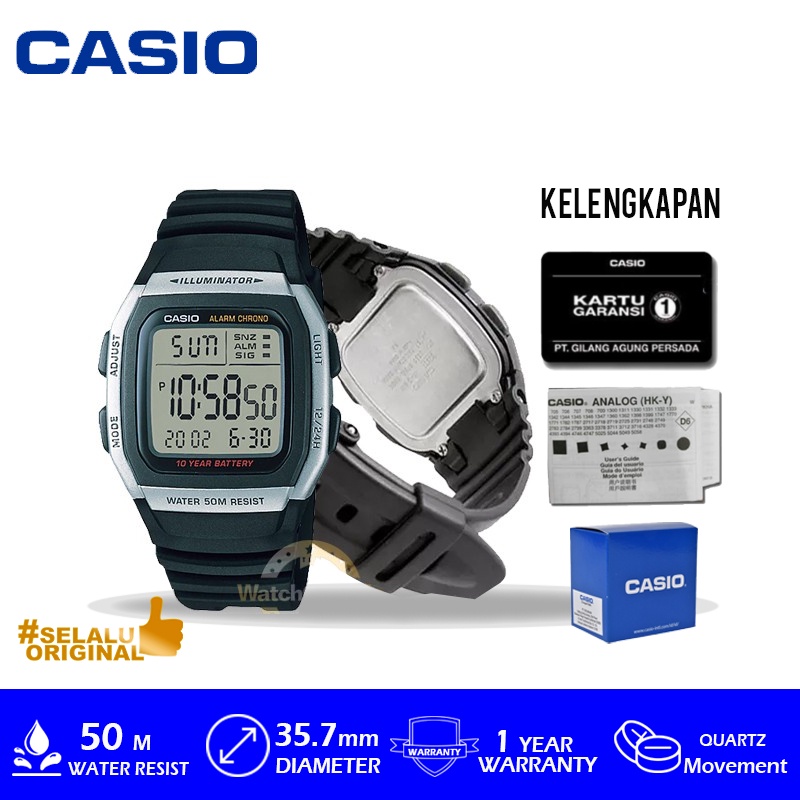 Casio General Digital Man W-96H-1AVDF / W96H / W96H1