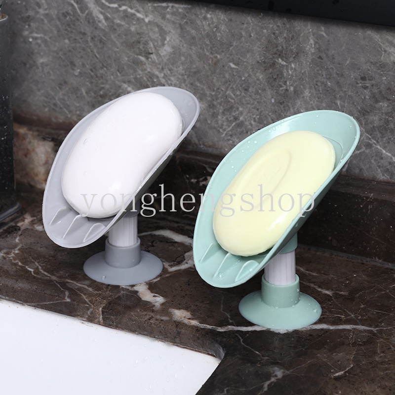 Rak Holder Sabun Bentuk Daun Dengan Suction Cup Untuk Kamar Mandi