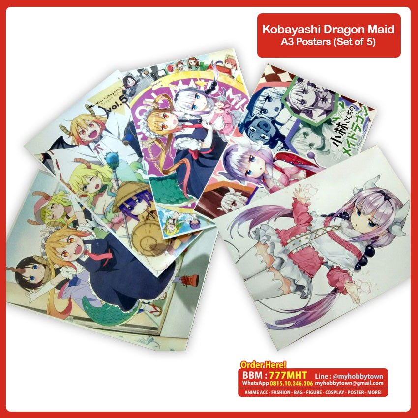 Poster Kobayashi-san Chi no Maid Dragon Set Of 5