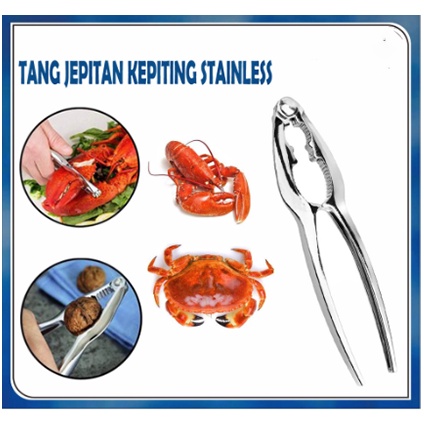 Tang Jepitan Kepiting Stainless Pemecah Cangkang Lobster / Tang Capitan Pemecah Kacang Walnut Clip best Quality