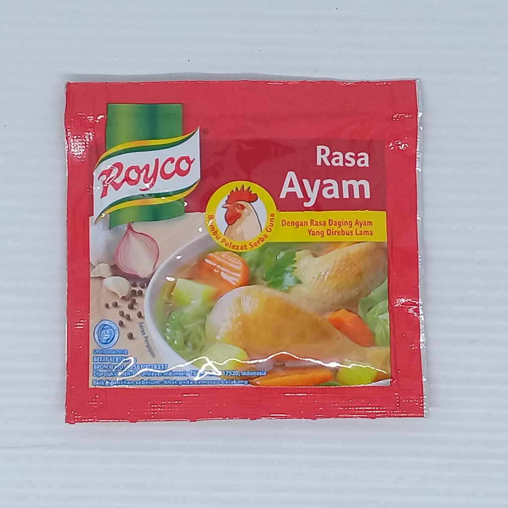 

Royco Rasa Ayam Dengan Rasa Ayam Yang Direbus Lama Kaldu Ayam 8 gram