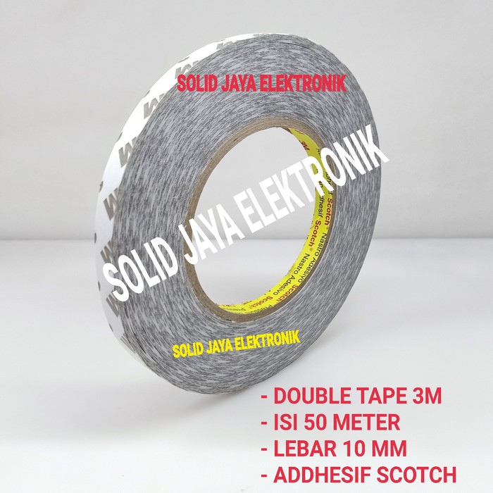 DOUBLE TAPE 3M RUBAN UNTUK LAMPU BL LED BACKLIGHT 10MM ADHESIF SCOTCH DOUBLE TIP ISOLASI 3M ISI 50M