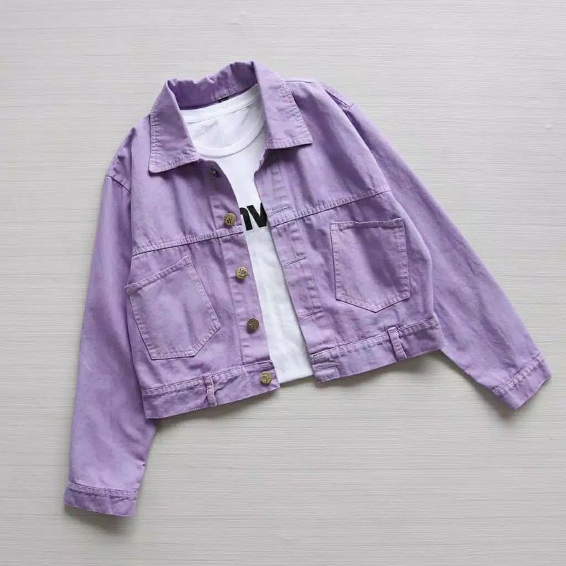JAKET JEANS LILAC