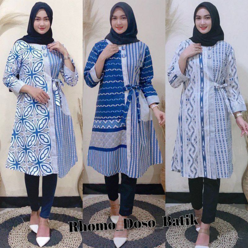 BATIK TUNIK SHIBORI JUMPUTAN TERBARU size S-3L / HRB026 YELBOR