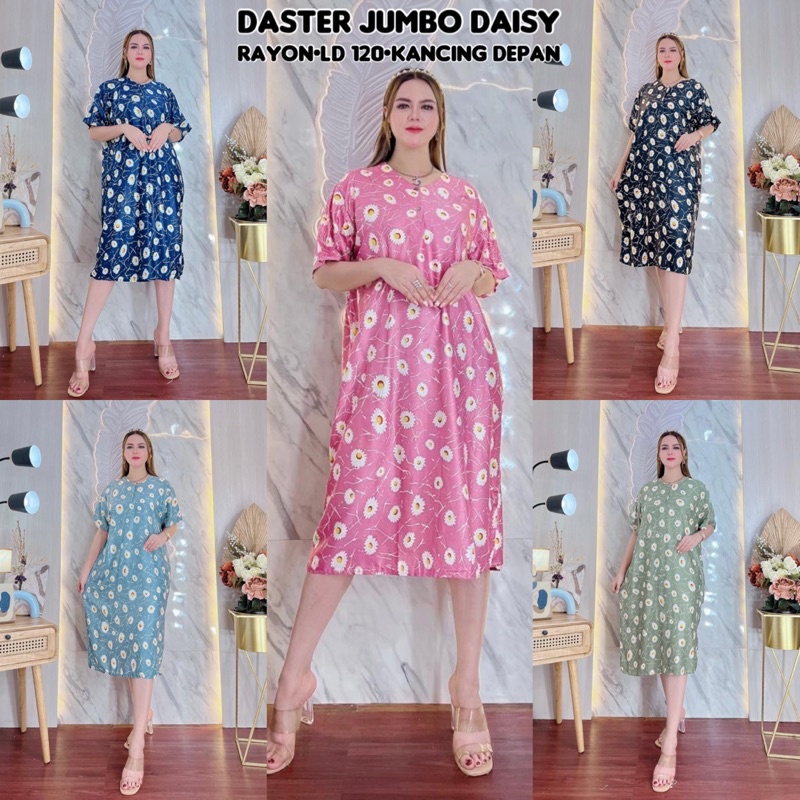 DASTER JUMBO SELASIH DADA KANCING BUSUI BUMIL SANTUNG HALUS ADEM BAJU TIDUR IBU SANTAI LENGAN PENDEK