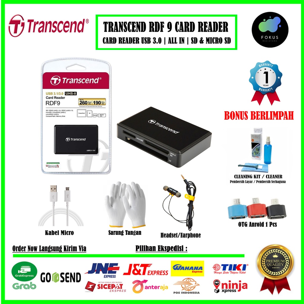 Transcend Card Reader RDF 9 Memory Card USB 3.0 - 002