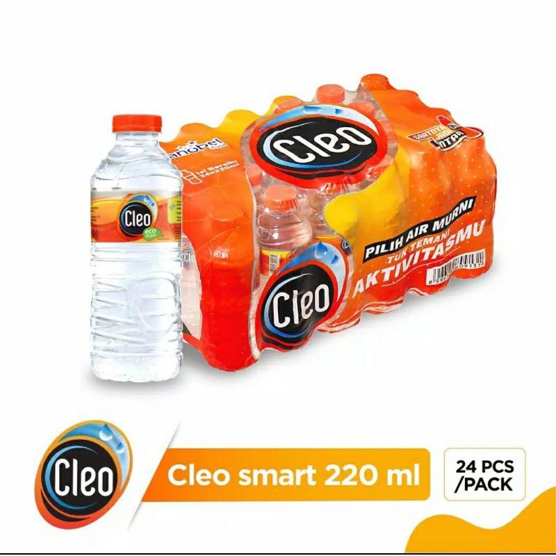 

air mineral cleo 220 ml × 24 botol