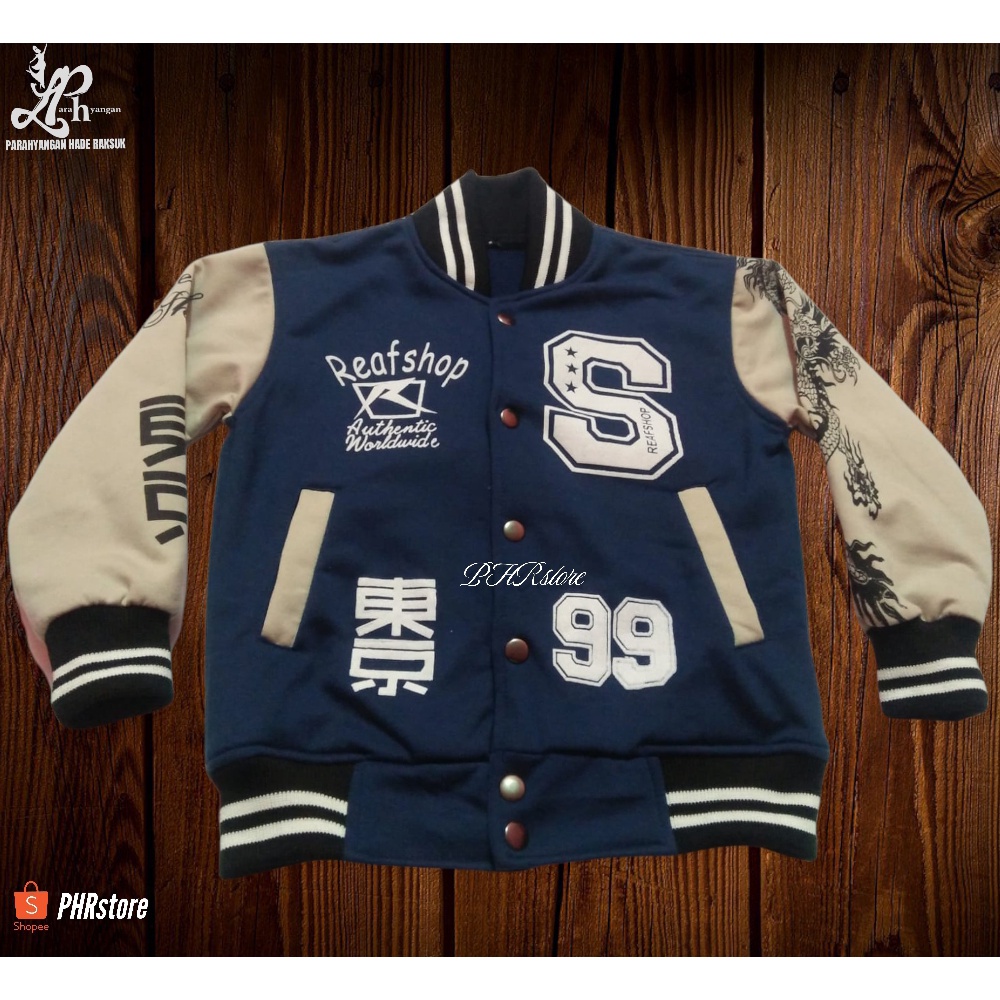 JAKET VARSITY ANAK SABLON NAGA KEKINIAN / JAKET VARSITY ANAK KUALITAS TERBAIK / JAKET VARSITY ANAK T
