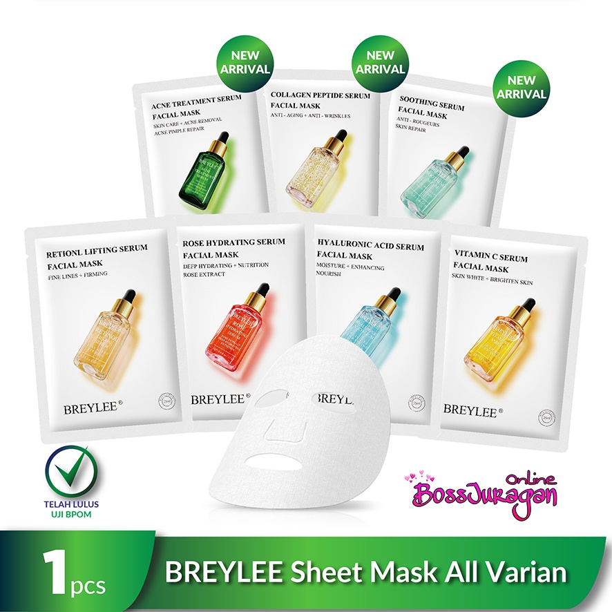 (BOSS) BREYLEE Face Mask (Sheet Mask) | BREYLEE Masker Wajah / BREYLEE Facial Mask