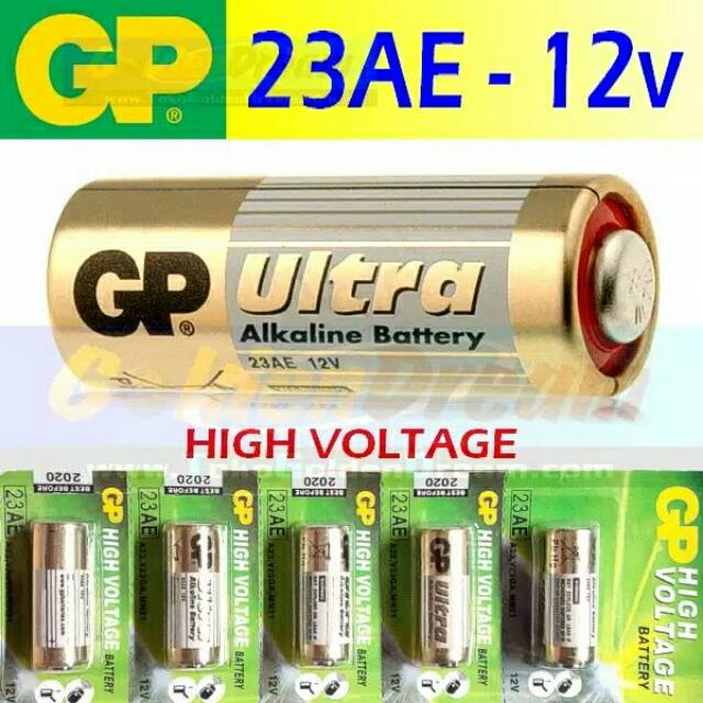 Baterai GP 23AE A27 12v ULTRA Alkaline Batere Remote Battery A23 baterai A27