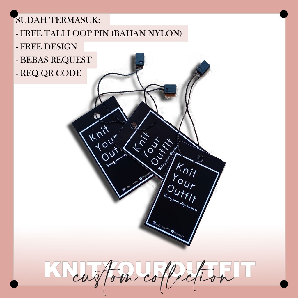 

100pcs Hang tag / label / label baju / label brand / label harga - BISA COD & FREE TALI