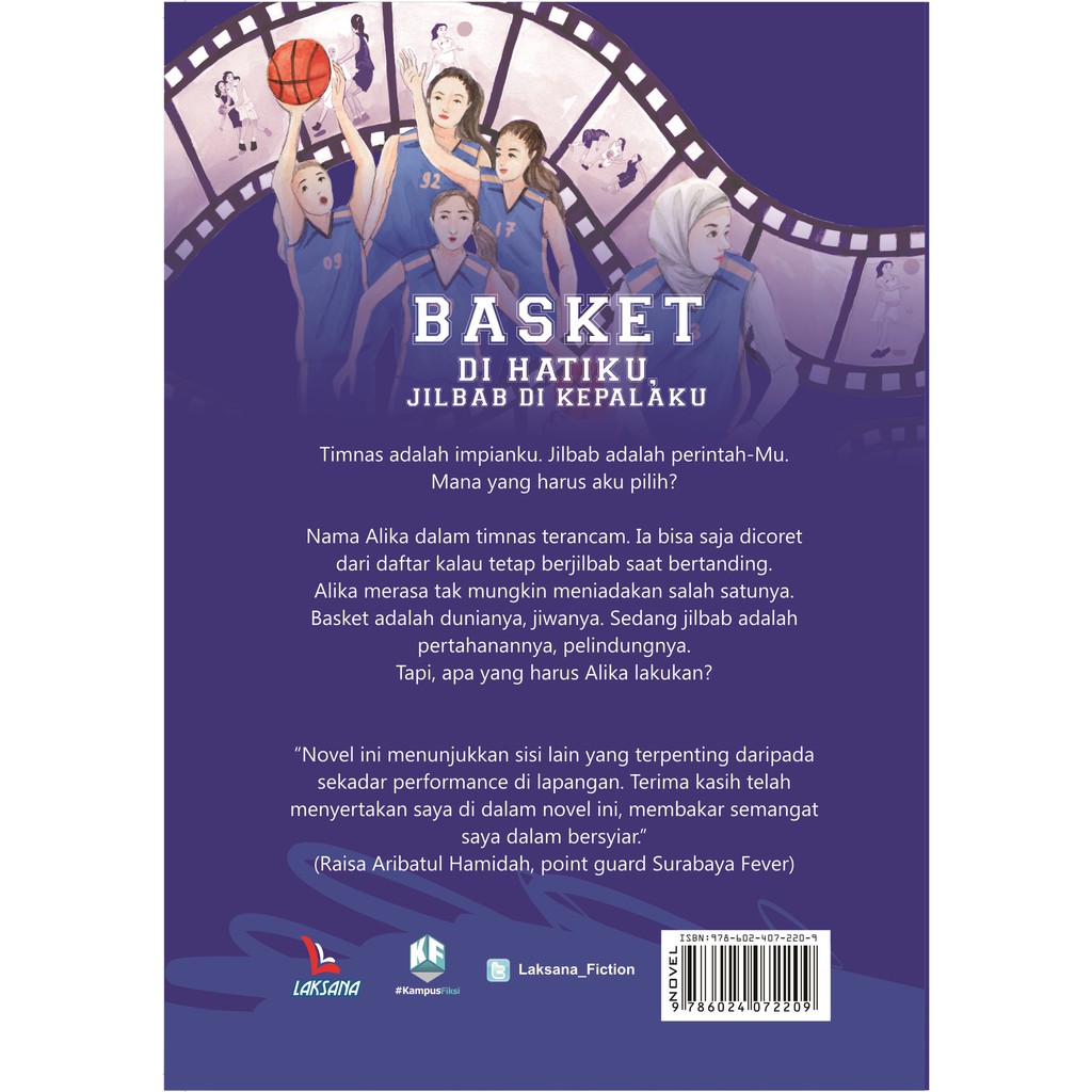 Buku Basket di Hatiku Jilbab di Kepalaku - Laksana