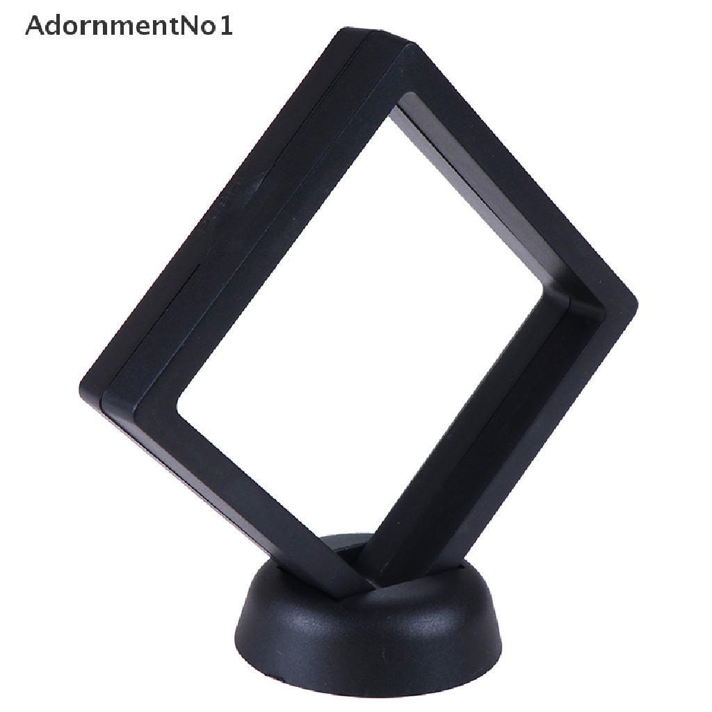 (AdornmentNo1) Frame display Perhiasan / Koin 3D Ukuran 90x90mm Warna Hitam