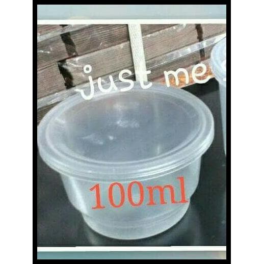 Good Quality - Cup Plastik, Gelas Rujak,Wadah Puding,Free Tutup,Tempat Es Krim 100Ml