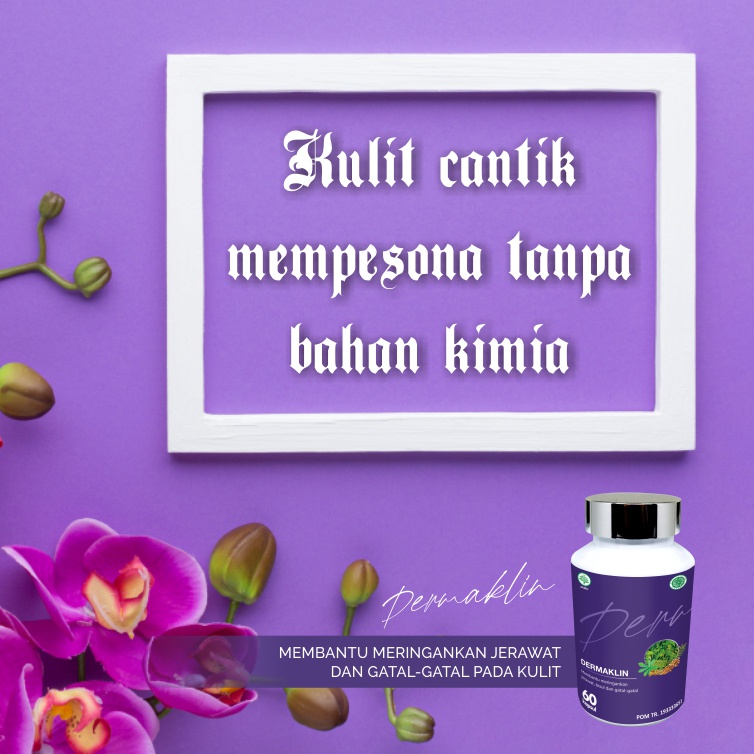 DERMAKLIN Premium Obat Herbal Masalah Jerawat Dan Bekas Jerawat Kulit Gatal-Gatal - Naturafit BPOM HALAL MUI