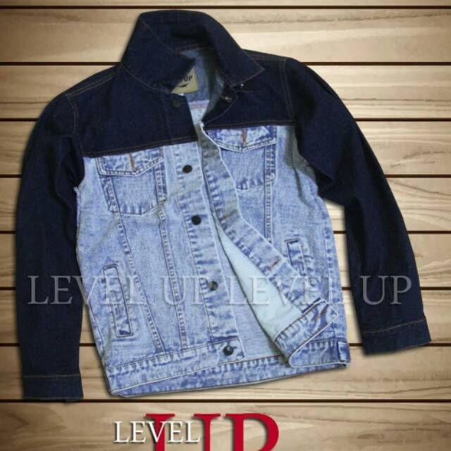 Jaket Jeans Kombinasi Bioblitz Dongker/Navy