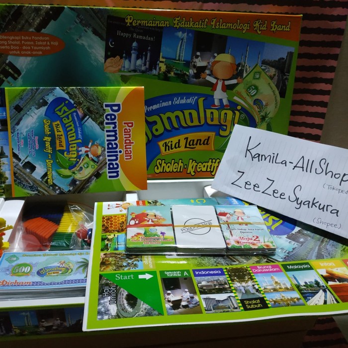 <BISA COD> mainan monopoli islami. kidland. islamologi. mainan edukatif. (LENGKAP, BERKUALITAS)