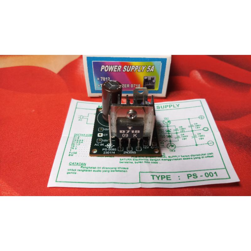 Inverter Power Supply 5A CT KE DC12V dengan stabilisiser